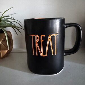 Magenta Rae Dunn Trick or Treat Halloween Coffee Mug Black Orange Holiday Decor‎
